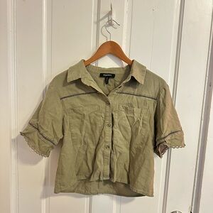 Ellen Tracy Olive Green Shirt